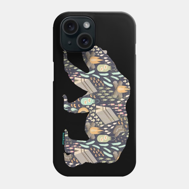 Outdoor Camping Bear with Tent and Boots for Gay Bear | BearlyBrand Phone Case by The Bearly Brand