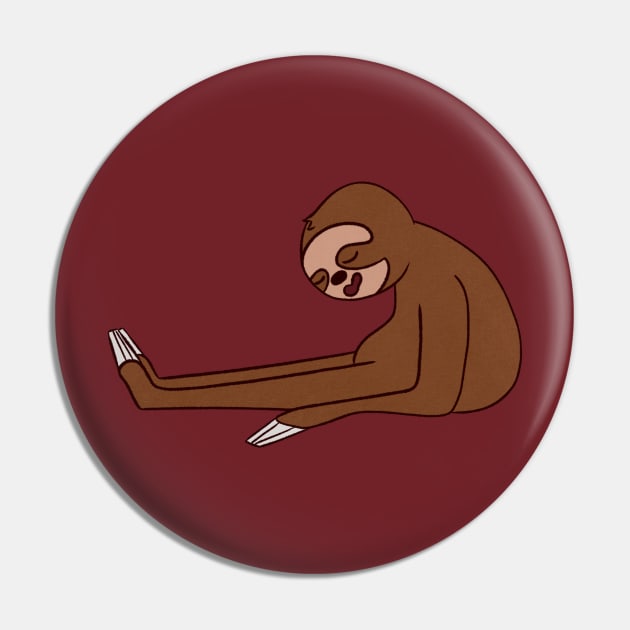 Sleepy Sloth Pin by Unbrokeann