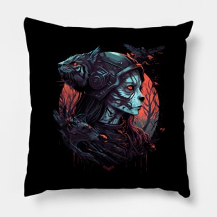 Cat Woman Pillow