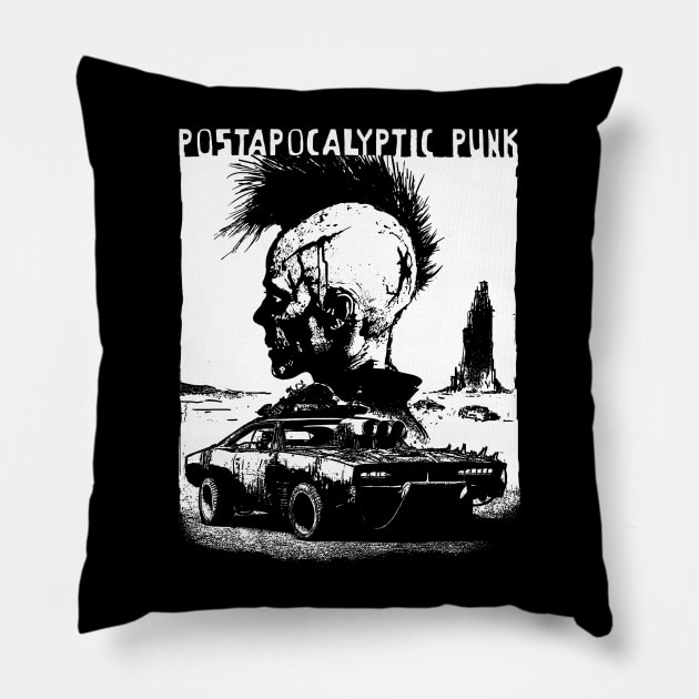 Post-apocalyptic Punk Pillow by TORVENIUS