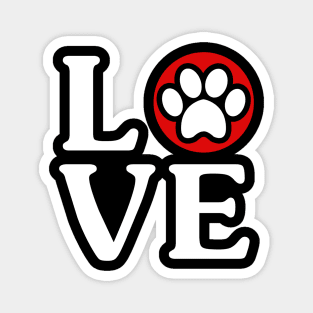 Love Dog Shirt Dog Paw For Dog Lover - Birthday Gift Magnet