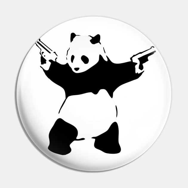 Banksy Panda Guns Pin by fenway