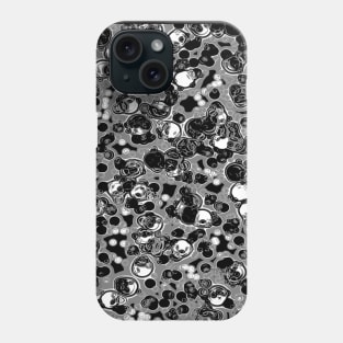 Abstract Bubbles in Black and White Pattern Phone Case