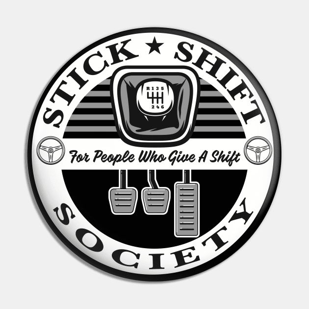 Stick Shift Society Pin by Alema Art