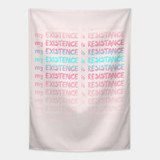 My Existence Is Resistance s3 Cyan Slide Tapestry