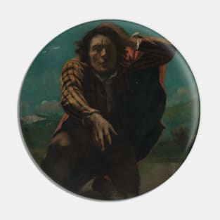 The Man Made Mad with Fear by Gustave Courbet Pin