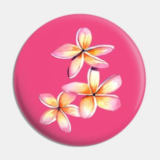 Aloha Plumeria Flowers Pin