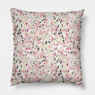 Spring Summer Pink Modern Terrazzo Pattern Pillow