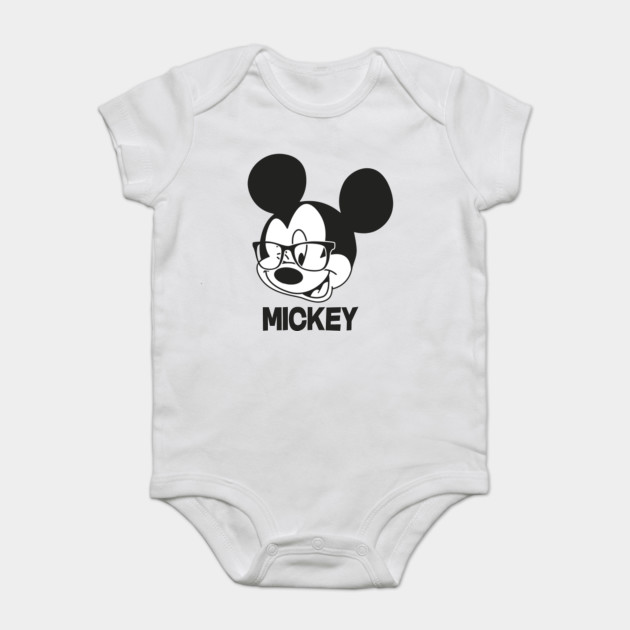 Mickey Mouse Glasses Mickey Mouse Baby Bodysuit Teepublic Uk