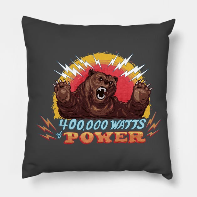 400,000 Watts of Power!! Pillow by bigbadrobot