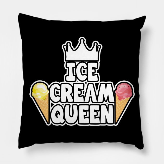 Ice Cream Queen Pillow by LunaMay