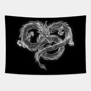 Dragon sketch - White Tapestry