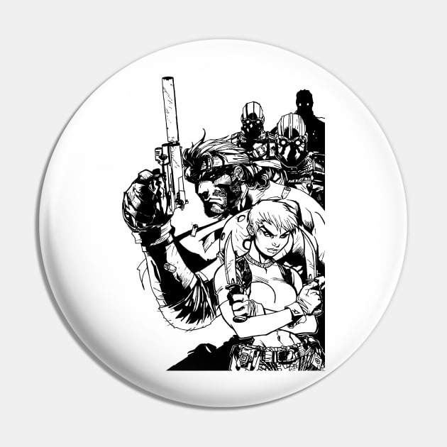 metal gear solid Pin by black and white prints