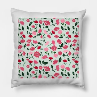 Romantic Flowers Pattern Pillow