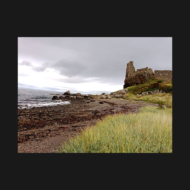 Dunure Castle and Beach, Scotland by MagsWilliamson