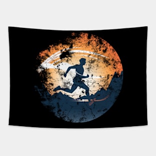 Running Retro Design Tapestry