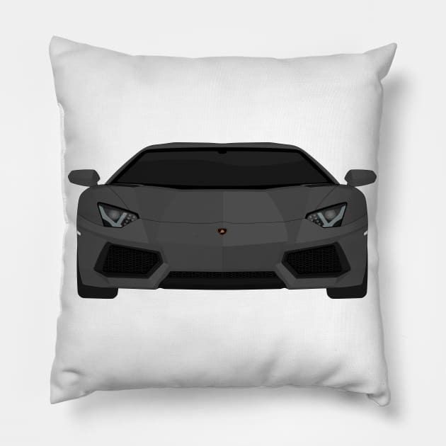 AVENTADOR DARK-GREY Pillow by VENZ0LIC