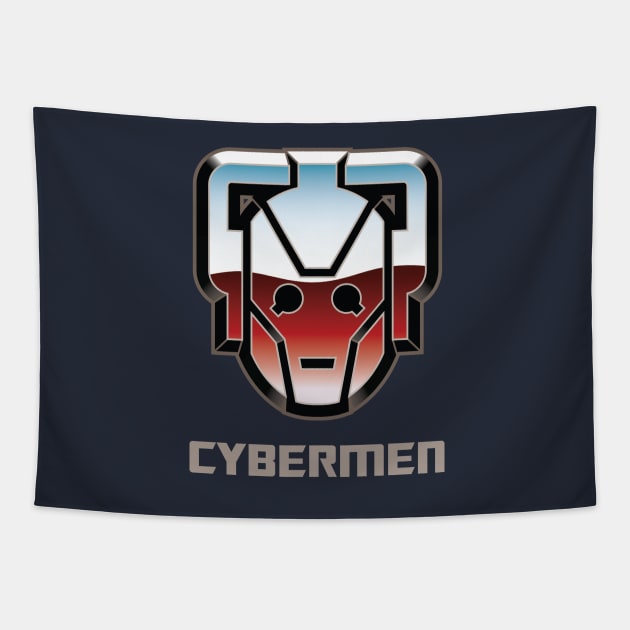 Cybermen from Cybertron (icon) Tapestry by lonepigeon