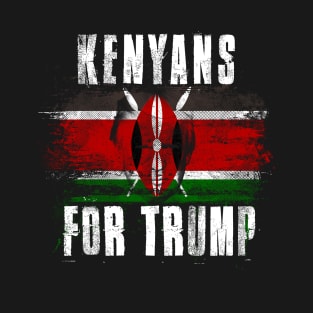 Kenya For Trump - Trump 2020 Patriotic Flag T-Shirt