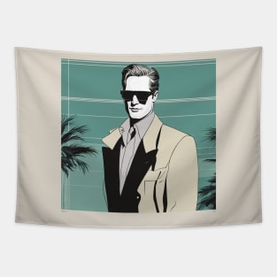 Newman's Palm Style Art Deco Sun Shades Tapestry