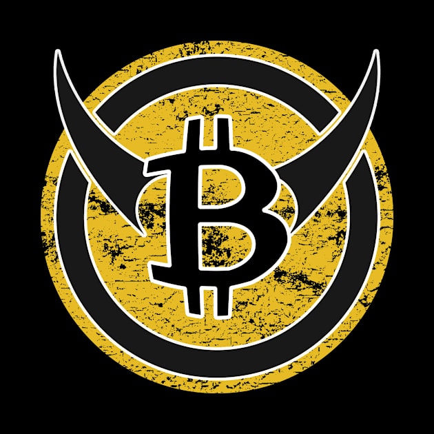 Bitcoin Logo Vintage Bull HODL Cryptocurrency Trading by Bazzar Designs