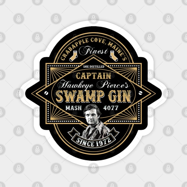 MASH 4077 Swamp Gin Label Magnet by Alema Art