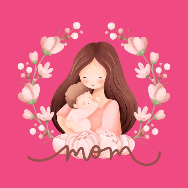 Cute Mom And Baby Gift 2023 by Crazy.Prints.Store