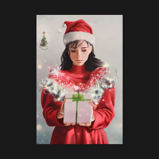 Beautiful Anime Portrait In Santa Claus Costume 5 by AIPerfection