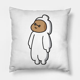 simple cute couple animation boy's side Pillow