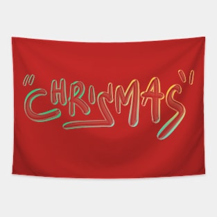 Christmas Bubble Lettering Tapestry