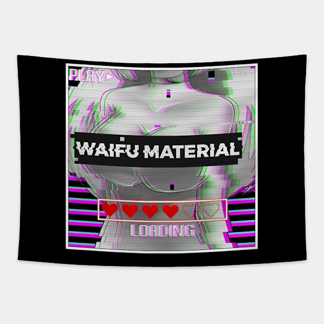 Waifu Material Anime Girl Hentai Gift Tapestry by Alex21