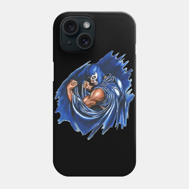 Feel-Ink Demon Blue Lucha Libre Mexican Old Paint Legend Phone Case by FeelInksense