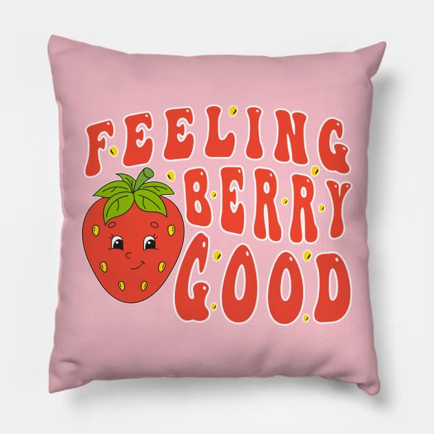 Cute Strawberry Festival Happy Strawberry Day For Fruits Lover Pillow by RetroZin