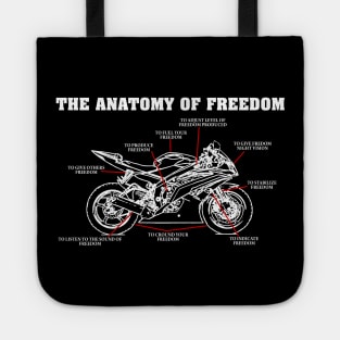 The Anatomy Of Freedom T shirt For Biker Tote