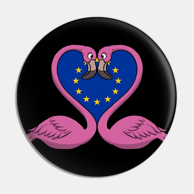 Flamingo European Union Pin by RampArt