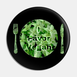 I Support Vegan Pin