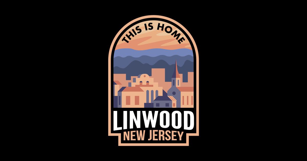 Downtown Linwood New Jersey This is Home Linwood Nj Sticker TeePublic