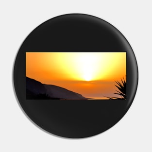 Greece - Orange sunset Pin