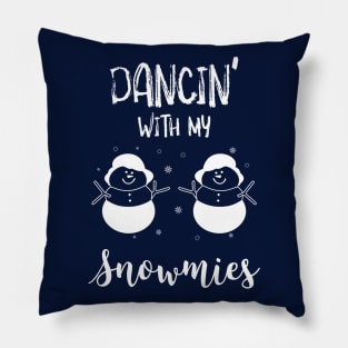 Dancing With My Snowmies Pillow