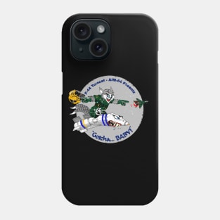 F-14 Tomcat - AIM-54 Phoenix Gotcha... BABY! - Grey Grunge Style Phone Case