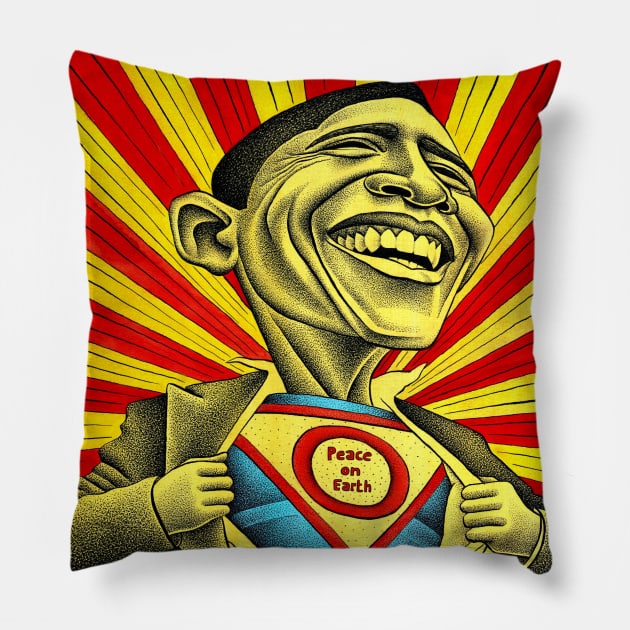 Will Obama Change The World Pillow by benheineart