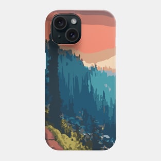 Serene Wilderness I Mountains Trees landscape Phone Case