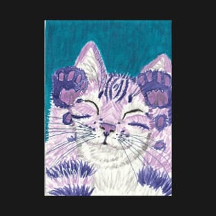 Happy cat purple T-Shirt