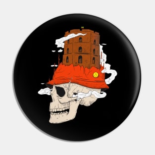 Skull Vilnius Lithuania Pin