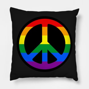 Rainbow Peace Sign Pillow