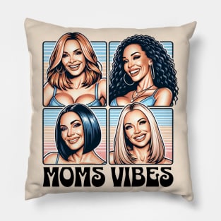 Vintage 90s Moms Vibes TV Mom I Have Two Title Mom and Nana Pillow
