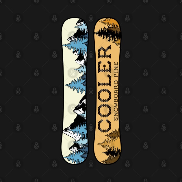 Pastel vintage Pine Snowboard by PunnyPoyoShop
