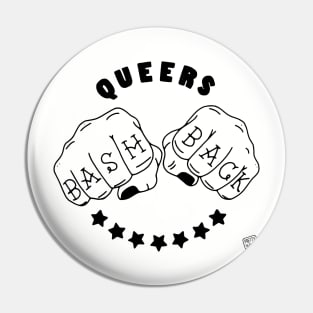 Queers Bash Back (B/W) Pin