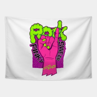 Fingers rock pinky Swear Tapestry