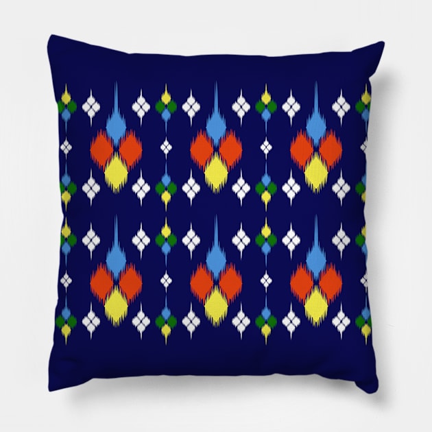 beautiful fabric pattern Pillow by noke pattern